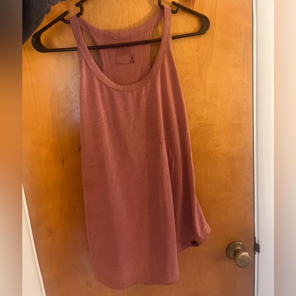 Patagonia Women’s Capilene Cool Trail Tank Top, worn and washed. Red, Size Large